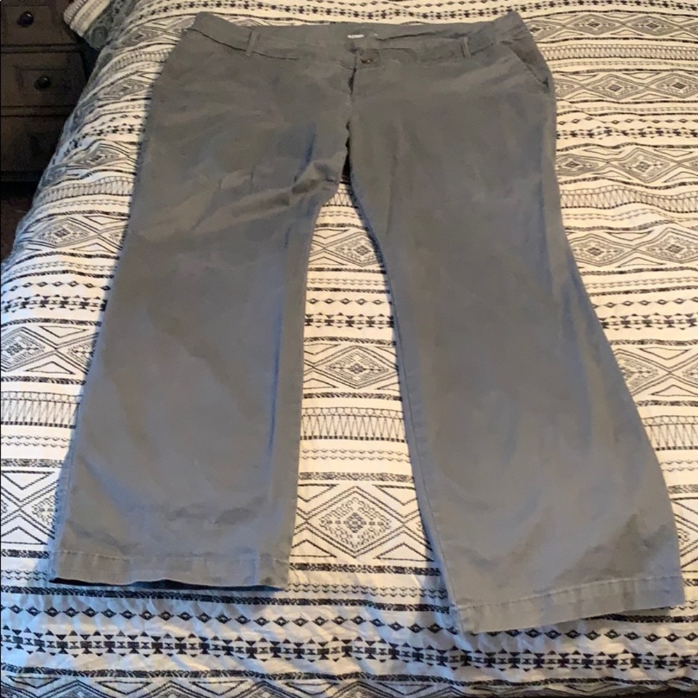 Bootcut khaki pants